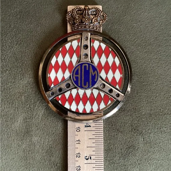Vintage: ACM {Automobile Club De Monaco} Grill Badge. - Picture 4 of 8